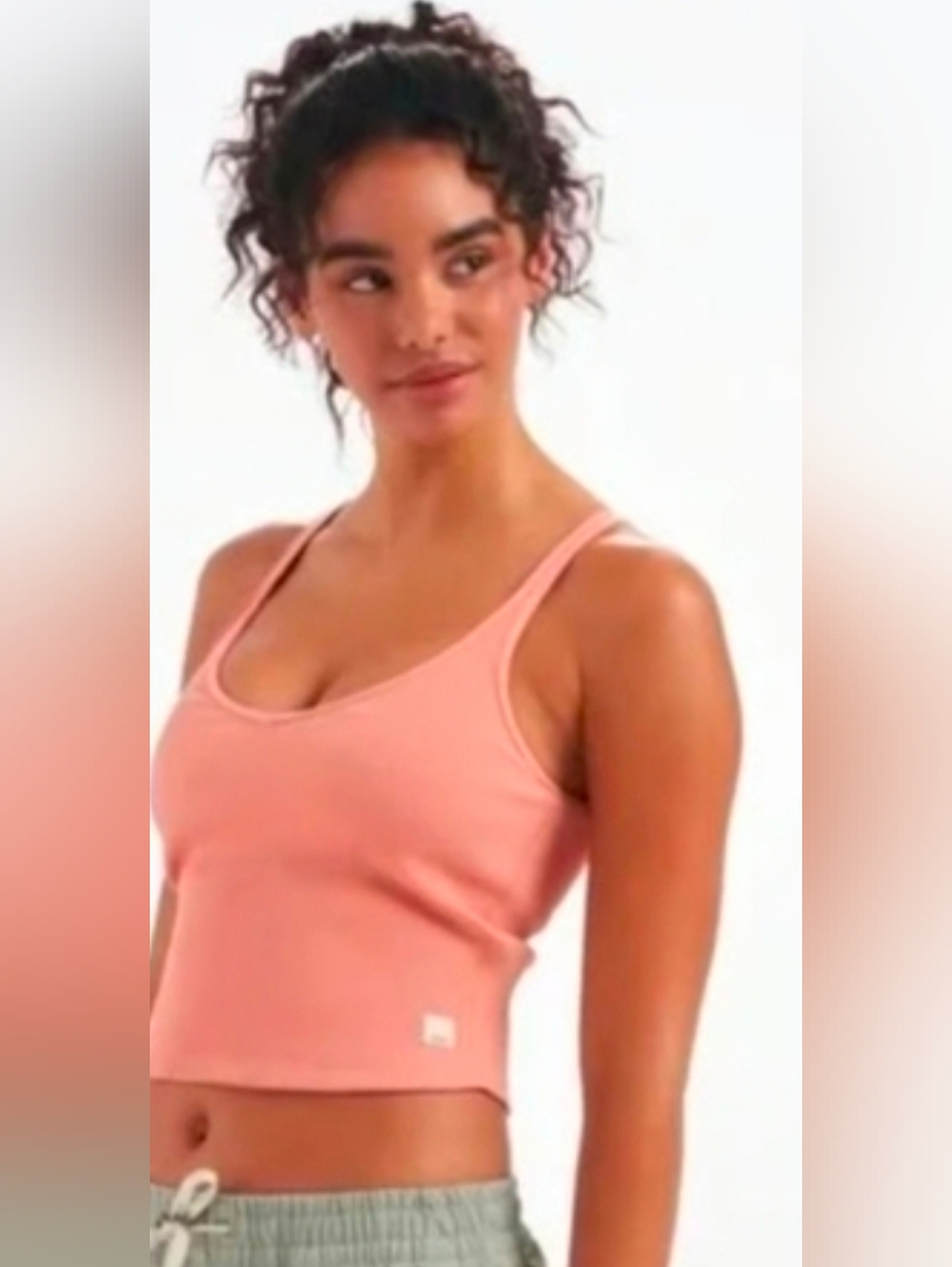 Vuori Ribbed Cinnamon Crop Top